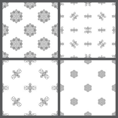 Sorunsuz çizilmiş desen seti. 