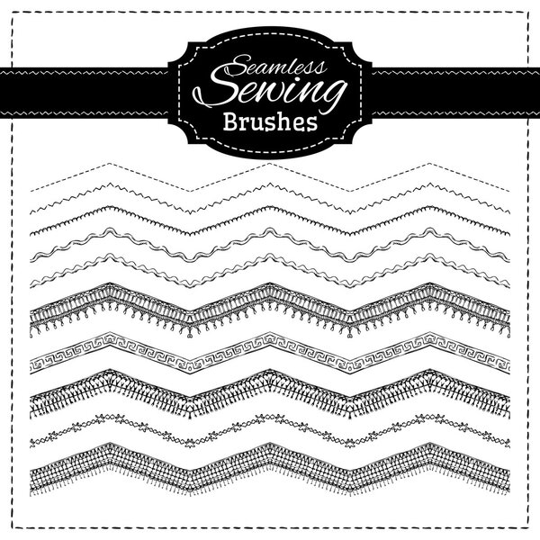 Векторный набор кистей для шитья
. 