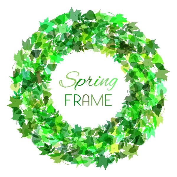 Ronde Lente frame. — Stockvector