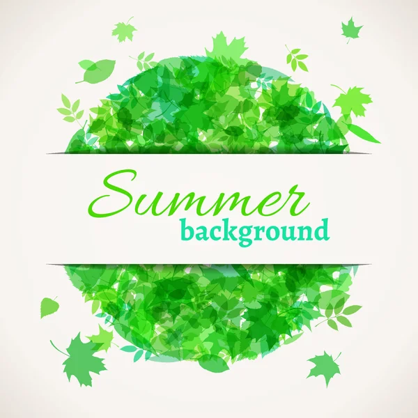 Summer background with white stripe for your text. — Stock Vector