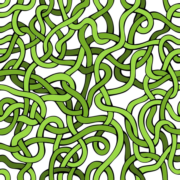 완벽 한 녹색 인터레이스 패턴. — 스톡 벡터