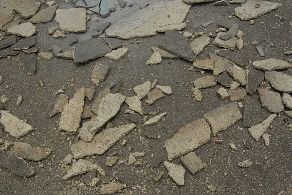 Damage of concrete ground floor — Stock Photo, Image