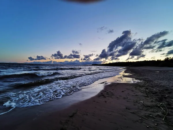 Закат Пляже Залива — стоковое фото