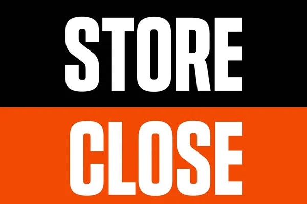 Business Sign Says Store Close — Stock Photo, Image