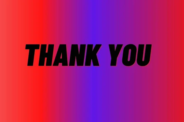 Thank You Poster Text White Background Colorful Gradient — Stock Photo, Image