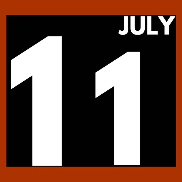 July 11 . Modern daily calendar icon .date ,day, month .calendar for the month of July