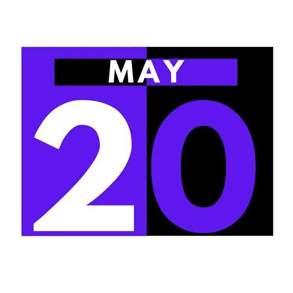 Мая Современная Иконка Ежедневного Календаря Дата День Месяц Календарь Май — стоковое фото