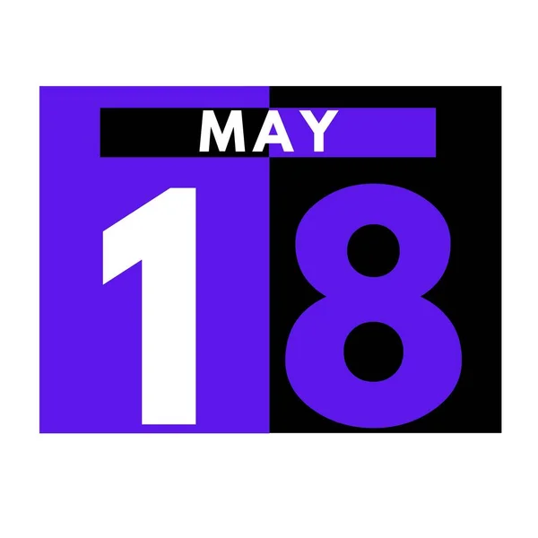 May Modern Daily Calendar Icon Date Day Month Calendar Month — Stock Photo, Image