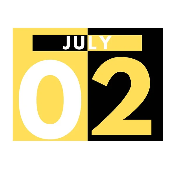 July Modern Daily Calendar Icon Date Day Month Calendar Month — Stock Photo, Image