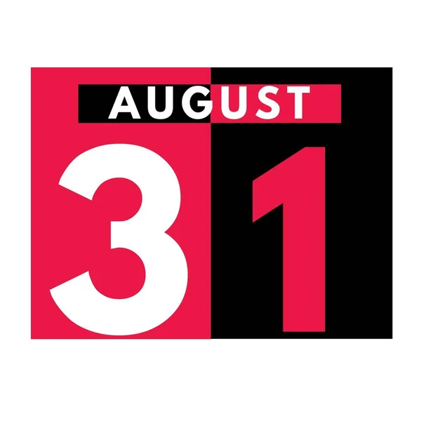 Sierpnia Nowoczesny Ikona Kalendarza Dziennego Date Dzień Miesiąc Calendar Miesiąc — Zdjęcie stockowe