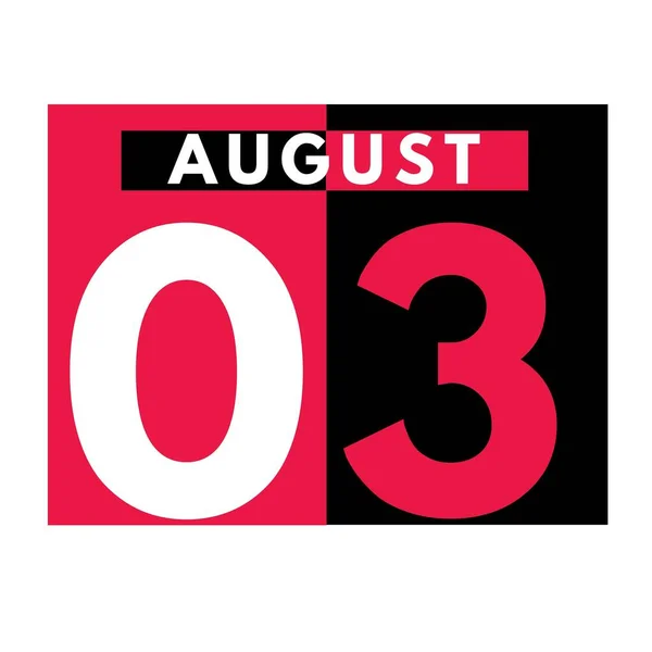 Agosto Ícone Calendário Diário Moderno Date Dia Mês Calendar Para — Fotografia de Stock