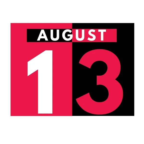 Agosto Icono Moderno Del Calendario Diario Date Día Mes Calendar —  Fotos de Stock