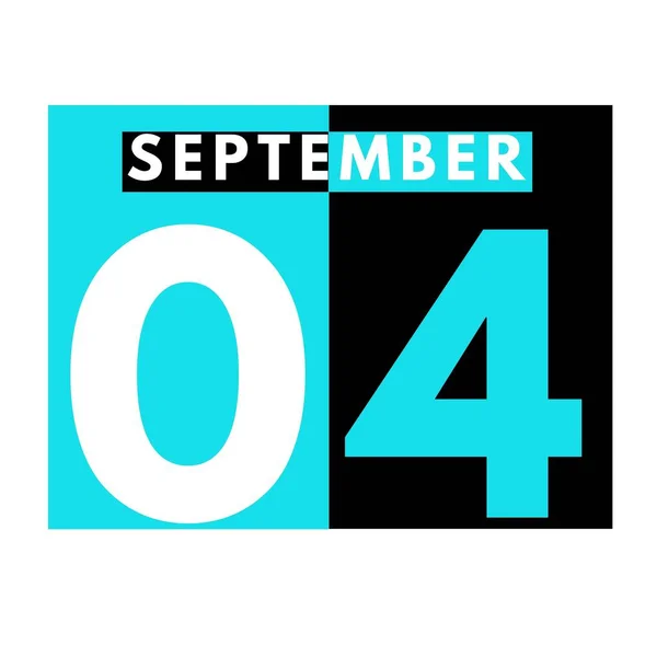 Σεπτεμβρίου Σύγχρονο Ημερήσιο Εικονίδιο Ημερολογίου Date Ημέρα Μήνας Calendar Για — Φωτογραφία Αρχείου