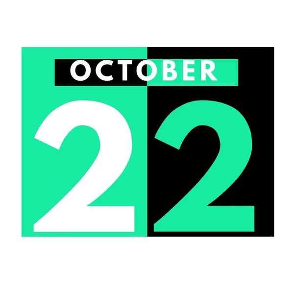 Октября Современная Иконка Ежедневного Календаря Дата День Месяц Календарь Октябрь — стоковое фото
