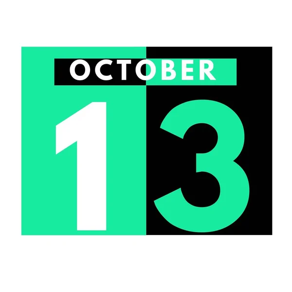 Oktober Moderne Dagelijkse Kalender Icoon Datum Dag Maand Kalender Voor — Stockfoto