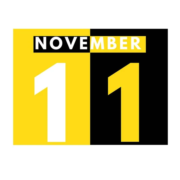 11月11日 現代のデイリーカレンダーのアイコン11月の日付 カレンダー — ストック写真