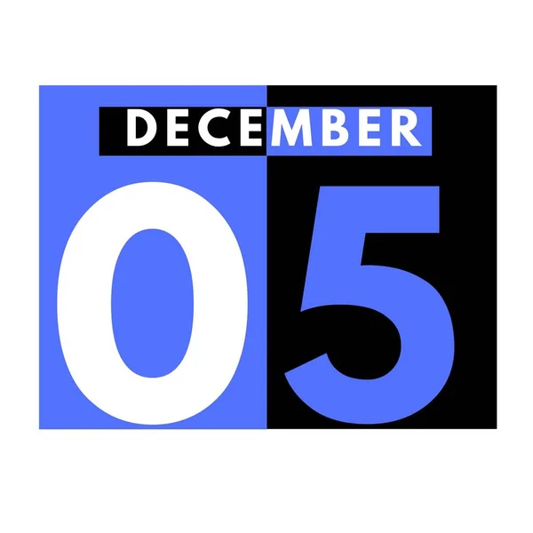 December Moderne Dagelijkse Kalender Icoon Datum Dag Maand Kalender Voor — Stockfoto