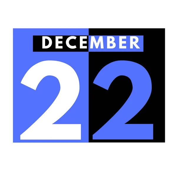 현대의 아이콘 Date Day Month Calendar Month December — 스톡 사진