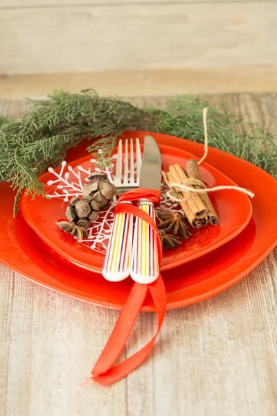 Christmas plates — Stock Photo, Image