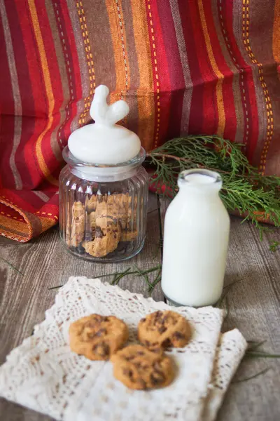Cookie  with milk — Stock Photo, Image