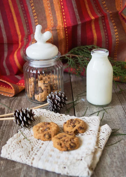 Cookie  with milk — Stock Photo, Image