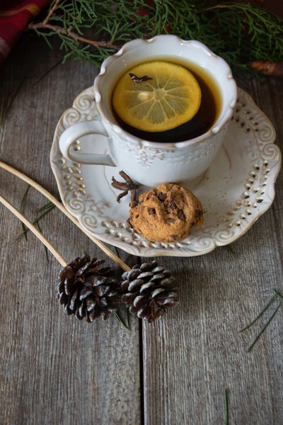 Печенье с чаем — стоковое фото