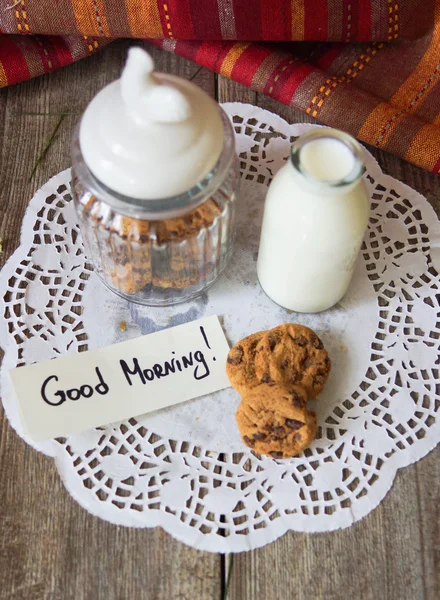 Cookie  with milk — Stock Photo, Image