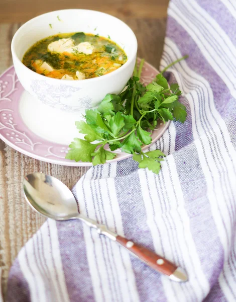 Sopa de frango — Fotografia de Stock