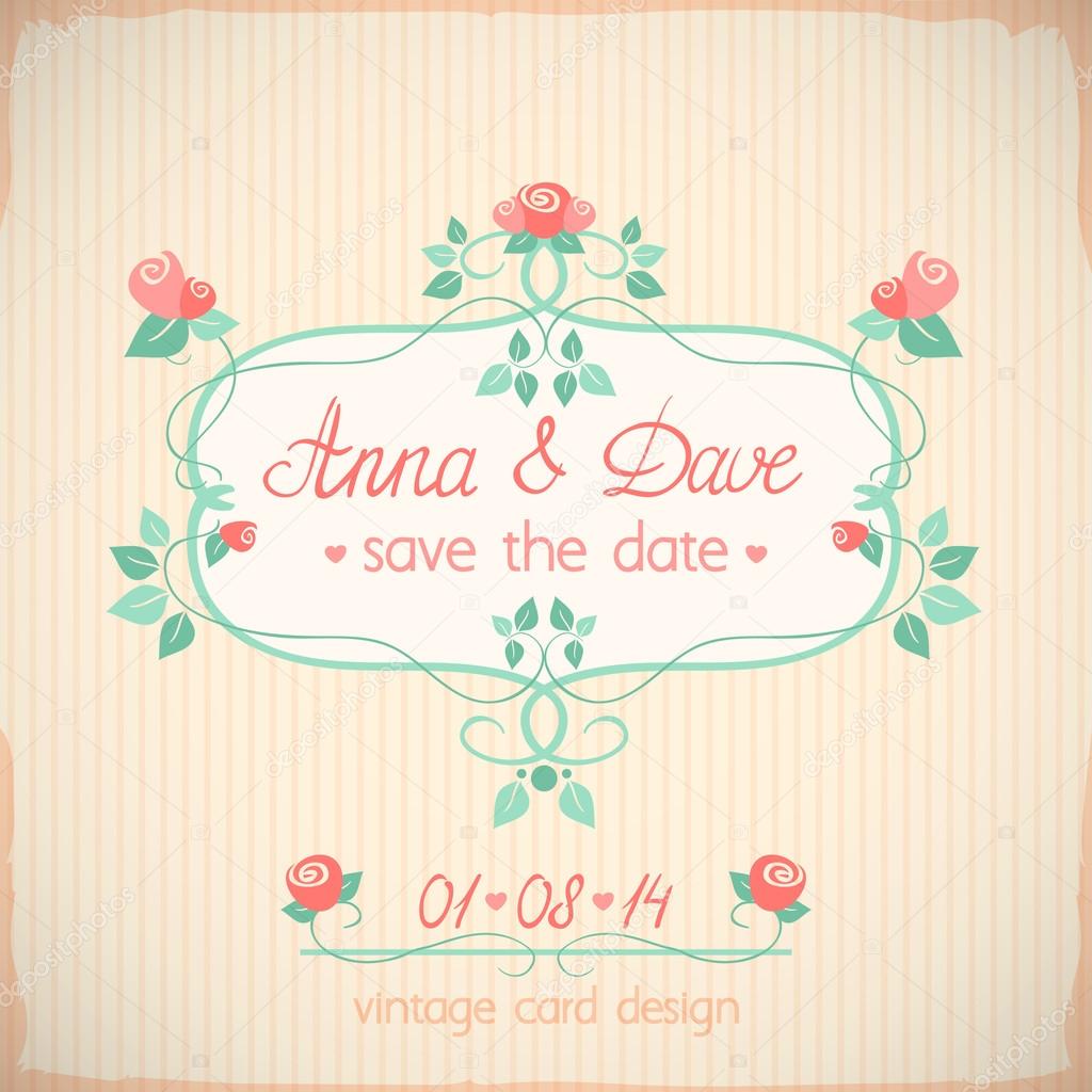 Save the date wedding invitation card