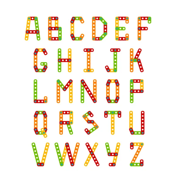 Colorful alphabet set. Vector typeface — Stock Vector