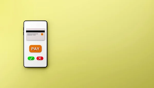 Інтернет Білл Оплата Кредитною Карткою Або Дебетовою Карткою Додатку Смартфона — стокове фото