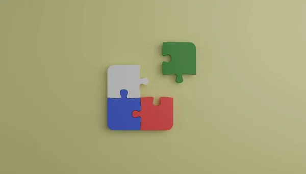 Jigsaw Rompecabezas Piezas Concepto Trabajo Equipo Habilidad Para Resolver Problemas — Foto de Stock