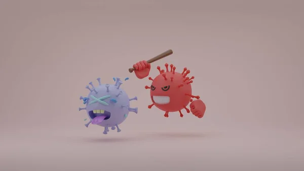 Новий Еволюційний Дельта Варіант Coronavirus Вдарив Або Переміг Оригінальний Вірус — стокове фото