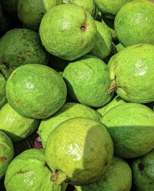 Satılık Hindistan organik guava meyve arkaplanı koleksiyonu.