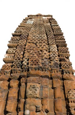 Pattadakal, Karnataka 'daki Kashhivishvanatha Tapınağı' nın düşük açılı görüntüsü.