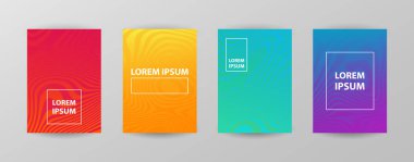 Gökkuşağı spektrumunda gradyan arkaplan üzerinde soyut dalga kümesi. Poster, broşür, broşür, broşür, broşür, kitap kapağı, afiş, rapor ve web sitesi için canlı bir arkaplan. Vektör grafik tasarım şablonu.