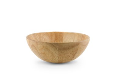 Tahta kase beyaz arka planda izole edilmiş..