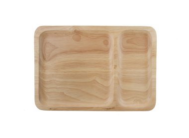 Beyaz arka plan üzerinde kare ahşap plaka