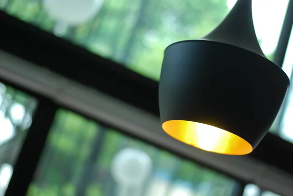 Black pendant lamp — Stock Photo, Image