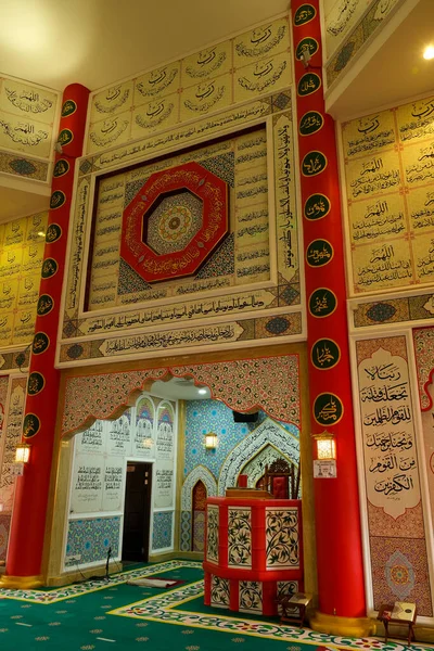 Selektiv Bild Inuti Med Bruseffekt Masjid Khairiah Eller 1000 Doa — Stockfoto