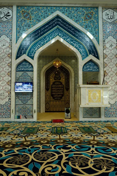 Svagt Ljus Bild Inuti Masjid 1000 Selawat Eller Badr Huvud — Stockfoto