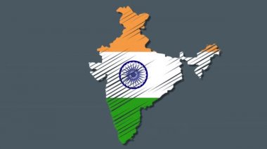 Covid-19 ile Hindistan haritasının animasyonu ve tecrit tehlikesi bandı. Hindistan, yeni koronavirüs çeşitliliğinin yayılmasını önlemek için ülkelerini kilit altına almalarını tavsiye etti..