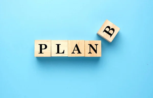 Plan Successful Plan Wooden Block — Stock Photo, Image