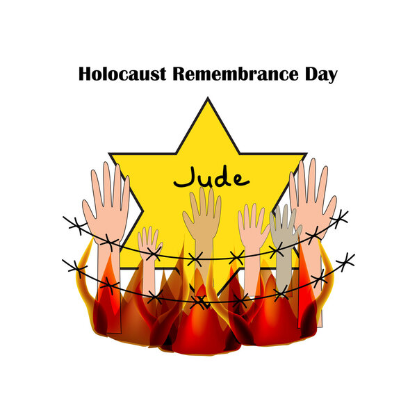 Holocaust Remembrance Day. Vector illustration on isolated background