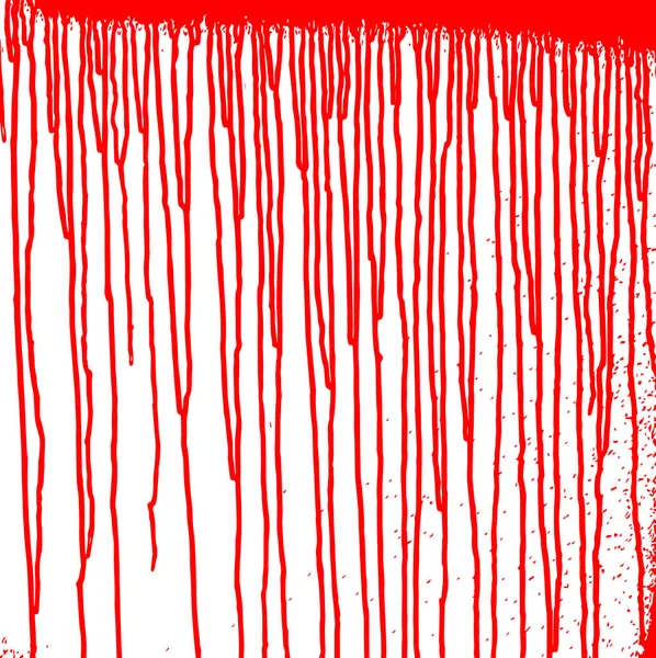 Rote Farbschlieren an der Wand. Blutspritzer. Grunge-Textur. Blutfarbenhintergrund. Vektorillustration — Stockvektor