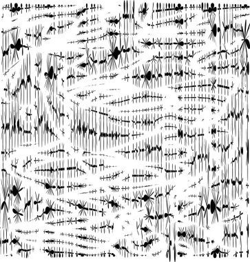 Çizik dokusu. Grunge dokusu. Arka plan siyah ve beyaz. Vektör illüstrasyonu