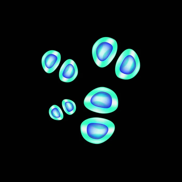 C. glabrata candida. Hongos patógenos parecidos a levaduras de estructura morfológica tipo Candida. Ilustración vectorial — Vector de stock