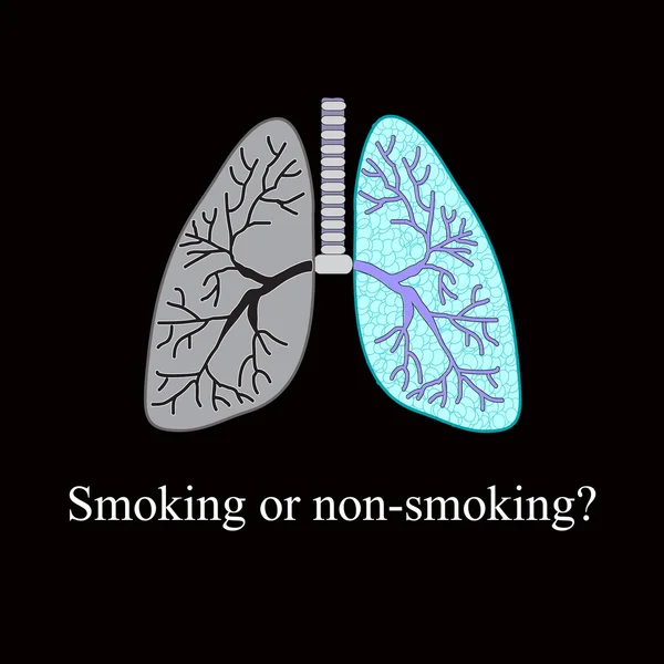 Light smoker. The harm of smoking. Vector illustration — Stock Illustration Light smoker. The harm of smoking. Vector illustration Royalty Free Stock Illustrations