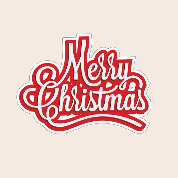 Веселих Різдвяних Написів Наклейка Або Етикетка Або Шаблон Дизайну Тегів — стоковий вектор