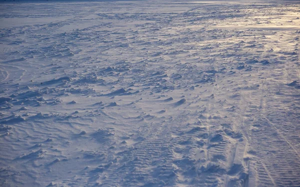 Снежная Текстура Рисунок Созданный Ветром Холодная Природа — стоковое фото